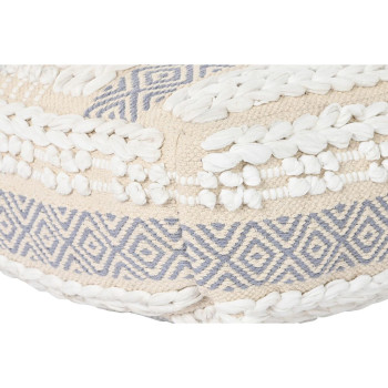 spilvens DKD Home Decor Grīda Balts Pelēks Kvadrāta Boho 60 x 60 x 25 cm,,,