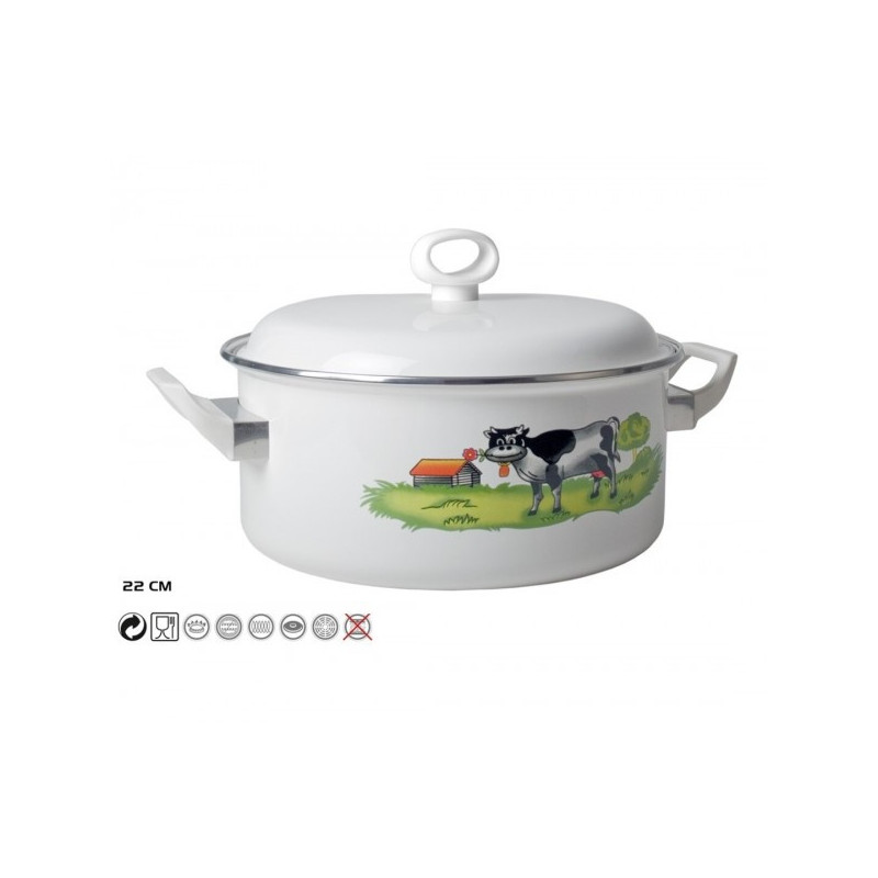 Puodas emal. 22cm 3.4L s/d BD09078D