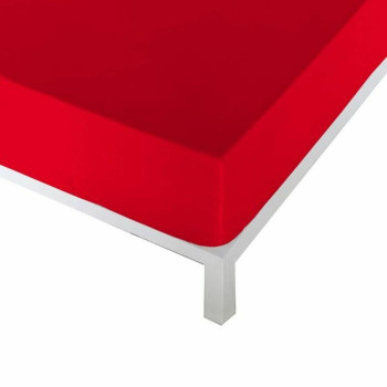 Fitted bottom sheet Naturals Red,,,UK double bed (135 x 190 cm),