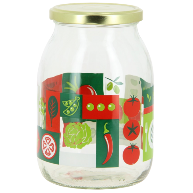 PACHINO БАНКА  1L, AR SKRŪVĒJAMU VĀCIŅU, стеклянная , Cerve