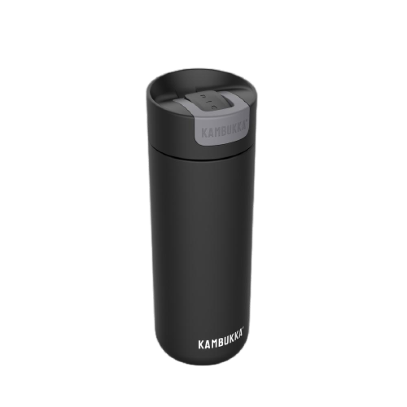 OLYMPUS TERMOKRŪZE 500ML, MATĒTI MELNA, NER.TĒR., Kambukka