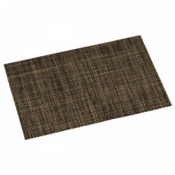 RUG  43x29CM, PUNKTOTA FAKTŪRA, BROWN, PVC PLASTMASA, Kesper