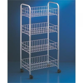 ASCONA PLAUKTS UZ RITEŅIEM 41X26X85 CM 4-STĀVU, POLYTHERM PĀRKL., Metaltex