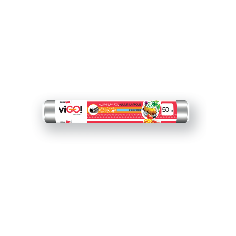 Folija алюминийinio 50m*28cm 8 mikron.