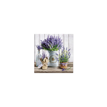SALVETES 33X33CM LAVENDER IN BUCKET, Paw Decor Collection