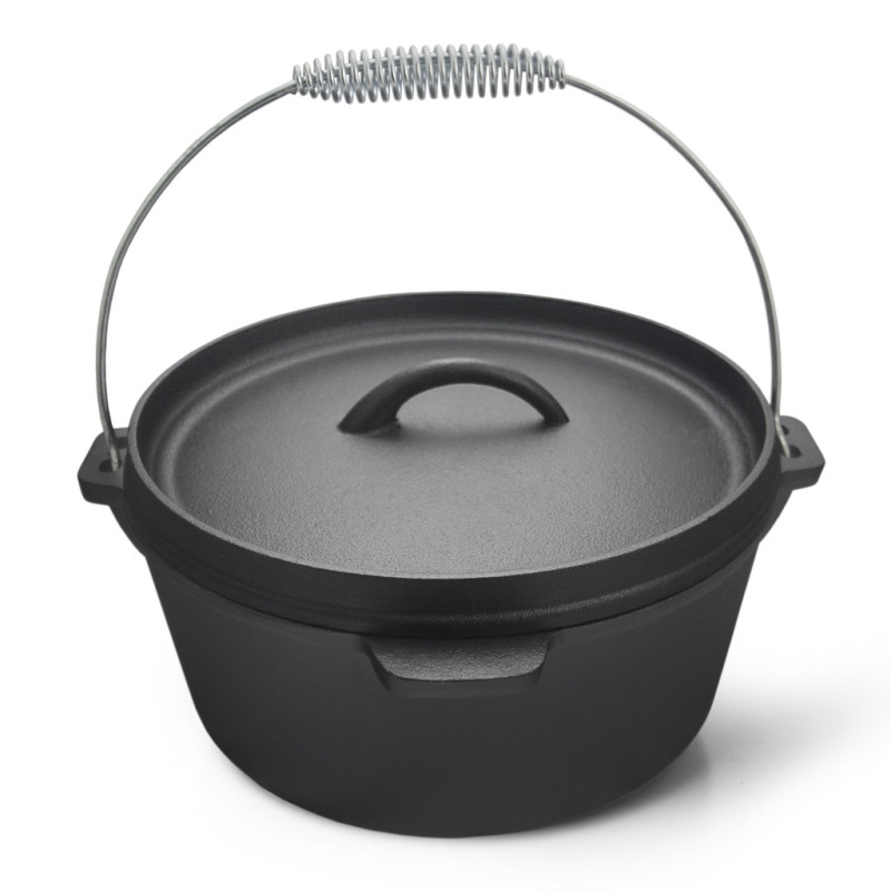 Cast iron cauldron with lid 4 l (flat bottom)