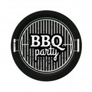BBQ PARTY BLACK PAPĪRA ŠĶĪVJI 18CM 10GB, 0.091KG/IEP, Paw Decor Collection