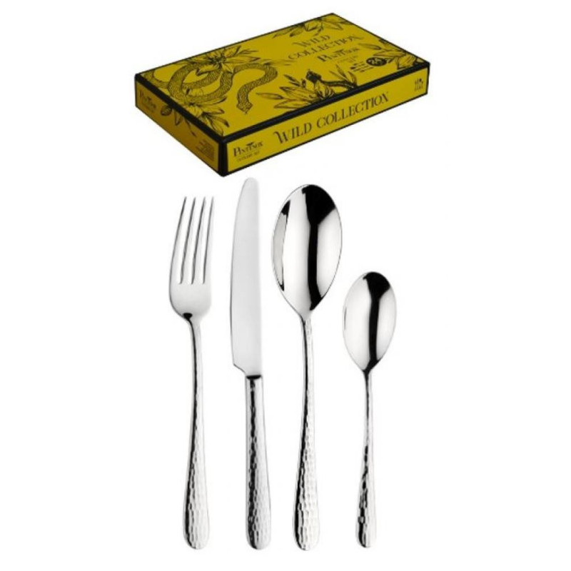 LEOPARD DINING ROOMS PIED.SET.24PR., NER.TĒR., Pintinox