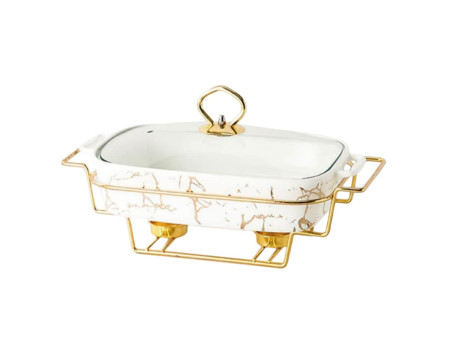 Taisnstūra sildītājs Pino 1.5L 28x20cm balts