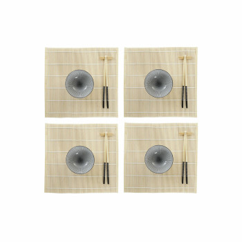 Suši rinkinys DKD Home Decor 14,5 x 14,5 x 31 cm Juoda Keramikos dirbinys Rytietiškas (16 Dalys)