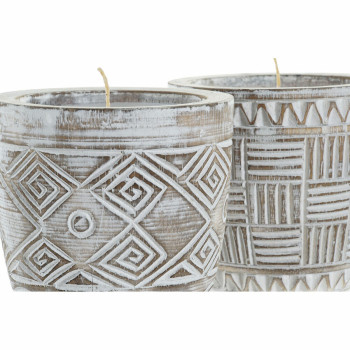 Вуаль DKD Home Decor Деревянный воск (2 штук)