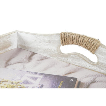 Padėklų rinkinys DKD Home Decor Spalvotas 40 x 30 x 6 cm Medžio MDF (2 vnt.)