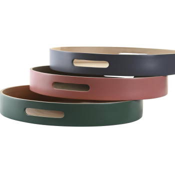 Padėklas DKD Home Decor 38 x 38 x 5,5 cm (3 Dalys)