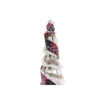 Valgustikaunistus DKD Home Decor Valge Must Punane Naturaalne Hõbedane 20 x 20 x 80 cm Koonused Jõulud LED (3 Tükid, osad),,,