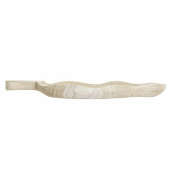 Suupistete alus DKD Home Decor Helepruun Naturaalne Troopiline Taime leht 56 x 28 x 5 cm