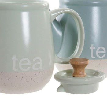 Tējkanna DKD Home Decor 8424001793235 Zils Zaļš Keramika 1 L 22,5 x 12 x 16,5 cm (2 gb.)