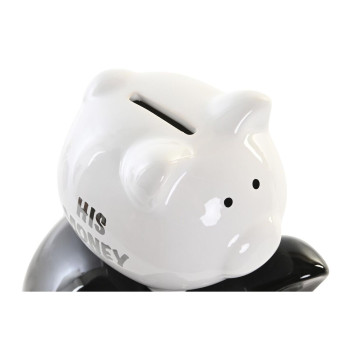 Money box DKD Home Decor Dolomite Children's Modern Pig 15 x 13 x 21 cm,,,