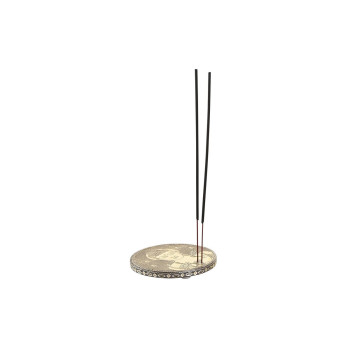 Eterinių aliejų degiklis DKD Home Decor Medžio Aliuminis Buda Arabas d 10 cm,,,