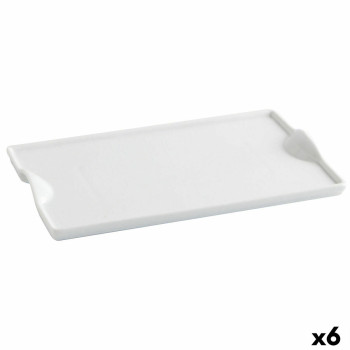 Suupistete alus Quid Gastro Fun Valge Keraamiline 25,5 x 15,5 cm (6 Ühikut) (Pack 6x)