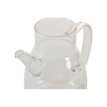 Indelis aliejui DKD Home Decor 17 x 10 x 15,5 cm Sidabras Nerūdijantis plienas 550 ml Borosilikatinis stiklas