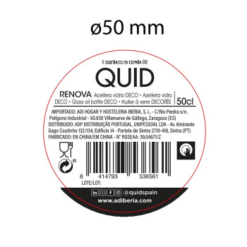 Масленка Quid Renova Прозрачный Cтекло 500 ml