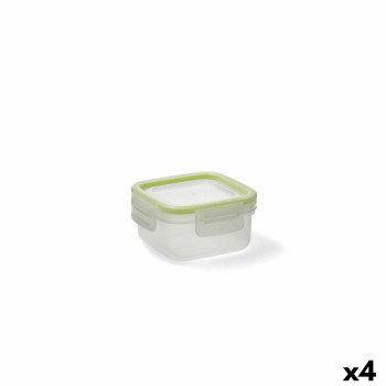 hermeetiline lõunasöögi karp Quid Greenery 300 ml Läbipaistev Plastmass (Pack 4x)
