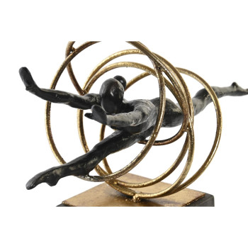 Декоративная фигура DKD Home Decor Чёрный Позолоченный Металл Смола современный (36 x 14 x 29,5 cm)