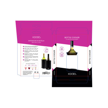 Veinipudeli Jahutaja Koala Must Tekstiil (15,5 x 2 x 23 cm)