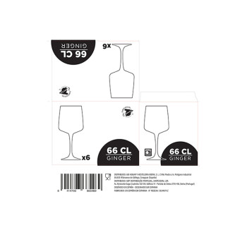 Gini ja Tooniku topside komplekt Ginger Läbipaistev Klaas 660 ml
