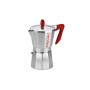KAFFETTIERA ESPRESSO COFFEE MAKER  6 TASĪTĒM, AR SARKANIEM PEN URIEM, ALUMĪNIJS, PEDRINI