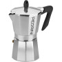 KAFFETTIERA ESPRESSO COFFEE MAKER  6 TASĪTĒM, AR MELNIEM PEN URIEM, ALUMĪNIJS, PEDRINI