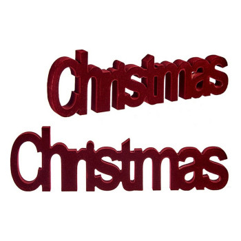 Декоративная фигура Christmas 11 x 2,5 x 36,5 cm Красный Деревянный