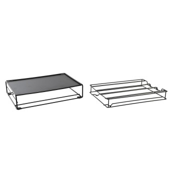 Kavos kapsulių dėklas DKD Home Decor 21 x 31 x 7,5 cm Juoda Metalinis