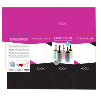 Vīna Pudeles Dzesētājs Koala Light Rozā Plastmasa 19 x 12 cm