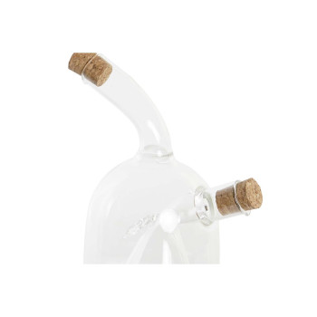 Aliejaus ir acto rinkinys DKD Home Decor 12 x 10 x 18,6 cm Skaidrus Kamštis 540 ml Borosilikatinis stiklas