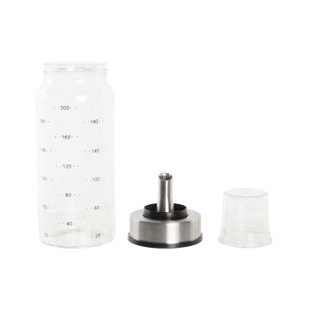 Масленка DKD Home Decor 200 ml 6 x 6 x 16,5 cm Прозрачный Нержавеющая сталь Боросиликатное стекло