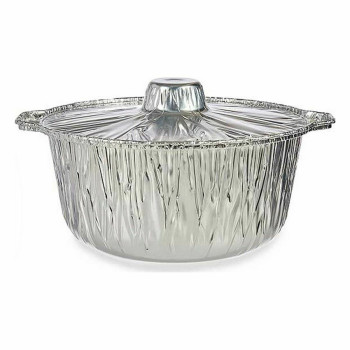 Cepešpannas Kinvara 66106 Sudrabs Vienreizējās lietošanas Ar vāku Panna