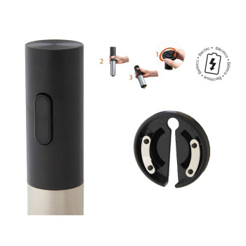 Elektriskais korķviļķis vīna pudelēm Kinvara KB1-602103 Tērauds Plastmasa 4,6 x 22,8 x 4,6 cm (12 gb.)