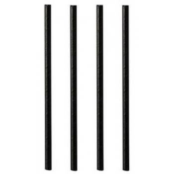 SALMIŅI KOKTEIĻIEM 21CM, R8MM, 100GAB, MELNI, PAPĪRS 0.173KG/IEP, Pap Star