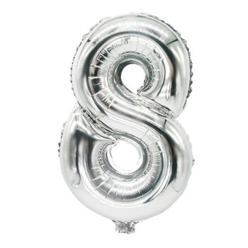 "FOLLIJA BALONS ""8"" 35X20CM, SUDRABA KR., 0.012KG/IEP", Pap Star