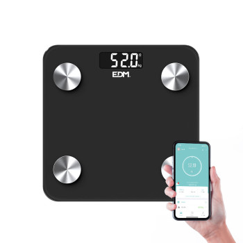 Skaitmeninės vonios kambario svarstyklės EDM 07613 Body Composition Juoda 180 kg,,,