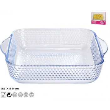 Indas kepimui stikl. 3.2L 32*28*6cm RECT