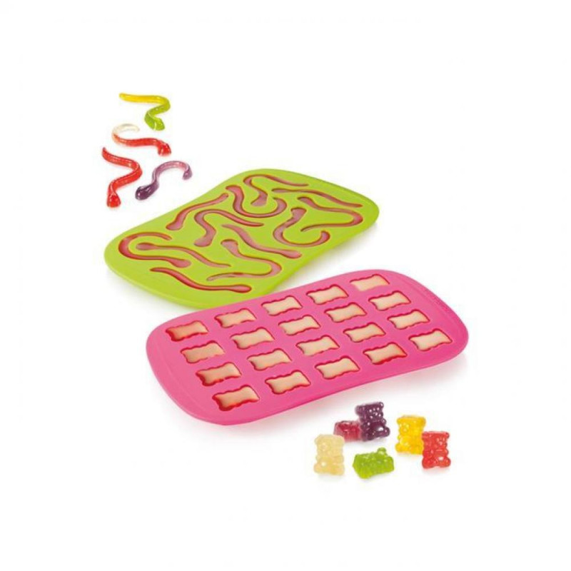 DELLA CASA ŽELEJKONFEKŠU FORMIŅU SET.2PC.., SILIKONA, Tescoma