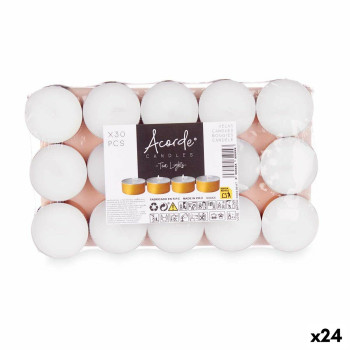 Žvakių rinkinys Acorde Tea Lights Balta Auksinis (24 vnt.),,,