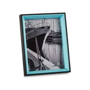 Fotoraam Kristall Must Sinine Puit MDF (3 x 22 x 17 cm) (6 Ühikut),,,