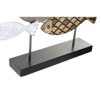 Декоративная фигура DKD Home Decor 65,4 x 9,5 x 43 cm Чёрный Синий Коричневый Спирали (2 штук)