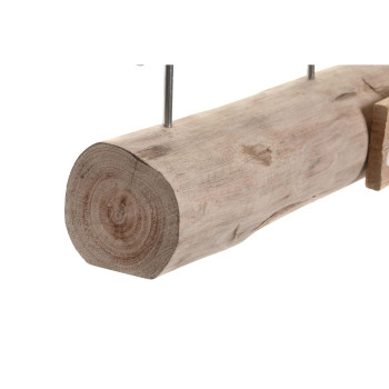 Декоративная фигура DKD Home Decor Отделка состаренная Коричневый Белый Смола Древесина манго Кит (57 x 10 x 28 cm)