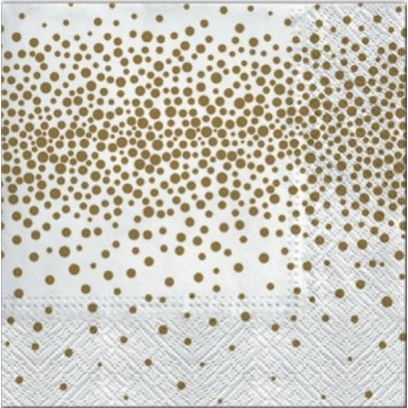NAPKINS  33X33CM CONFETTI GOLD, Paw Decor Collection