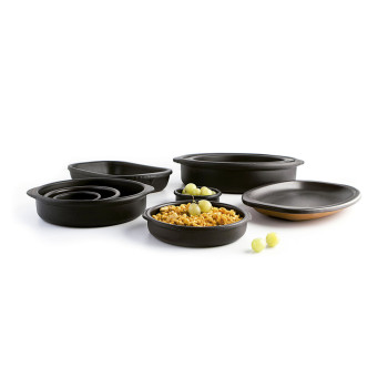 Kastrolis Quid Barro Lux Melns Keramika Ø 22 cm (12 gb.)