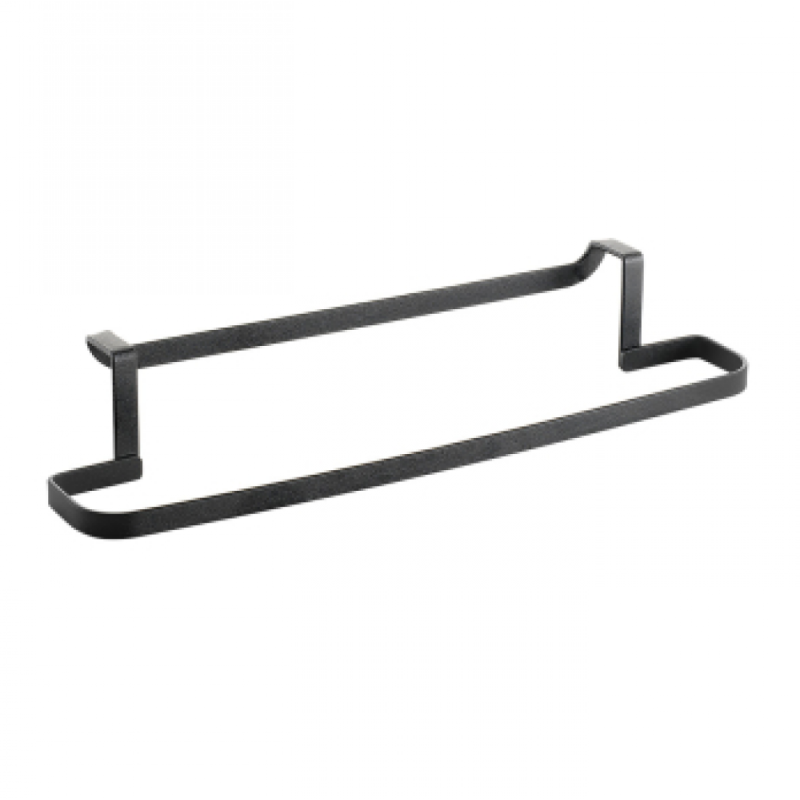 LAVA GALILEO UZ DURVĪM KARINĀMS PAKARAMAIS 30x8x5CM, MELNS, NER.TĒR., TOUCH THERM PĀRKL., Metaltex